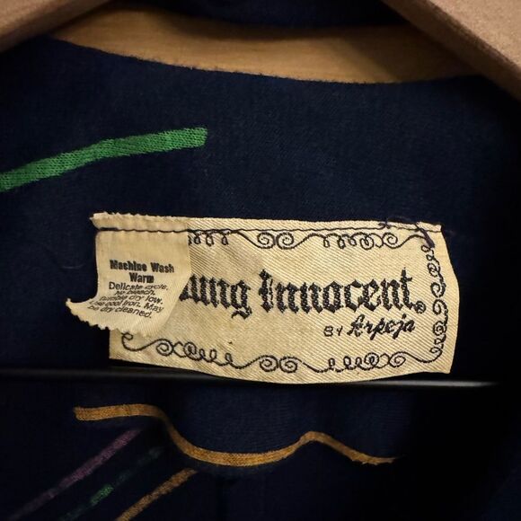 VNTG 1970 Young Innocent Sz XS Poppy Colorful Halter Maxi Babydoll Dress Set - Picture 13 of 13